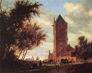 RUYSDAEL, Salomon van Tower at the Road F Norge oil painting reproduction